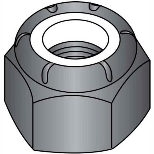 Nylon Insert Lock Nut, #10-32, Nylon, Black Zinc, Kanebridge, Mfr#: 11NSBZ